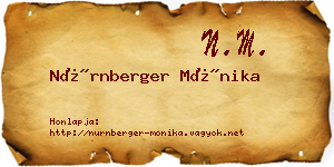 Nürnberger Mónika névjegykártya