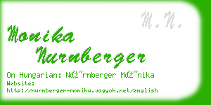 monika nurnberger business card